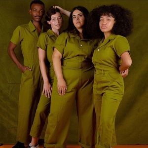 Big Bud Press Olive Short Sleeve Jumpsuit